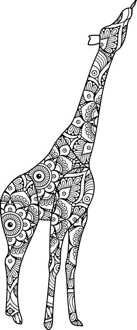 Awesome Giraffe Mandala Coloring Page Download Print Or Color Online