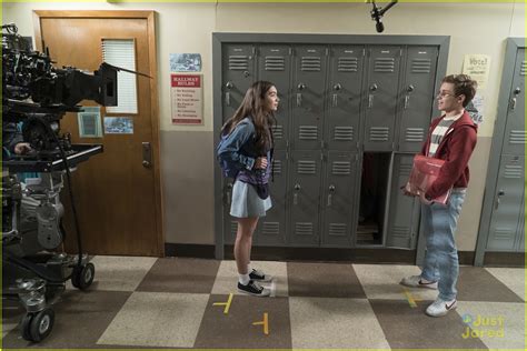 Rowan Blanchard Kisses Sean Giambrone Against The Lockers In New The Goldbergs Episode Photo