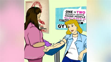 Artist Draws Disney Princesses Going To Ob Gyn To Promote Womens