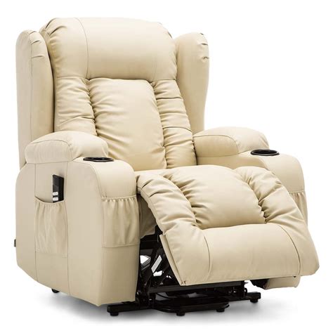 Caesar Dual Motor Riser Recliner Leather Mobility Armchair Massage Heated Chair Ebay