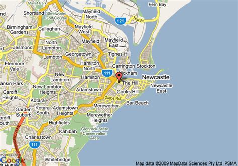 Map Of Hotel Ibis Newcastle Newcastle
