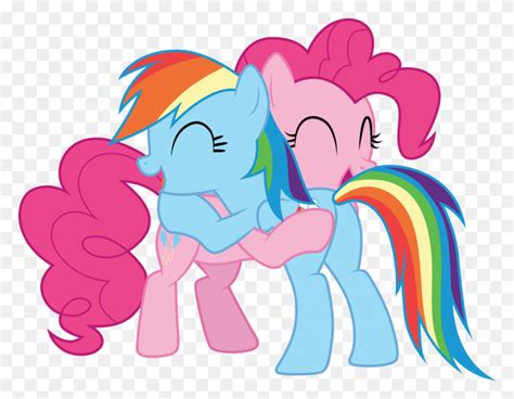 Pony Clipart Pinkie Pie Pinkie Pie And Rainbow Dash Hugging Graphics