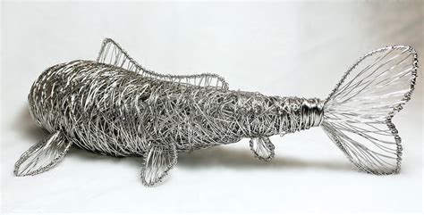 Koi Carp Wire Fish Sculpture Wire Art Pond Ornament Fish Etsy Uk