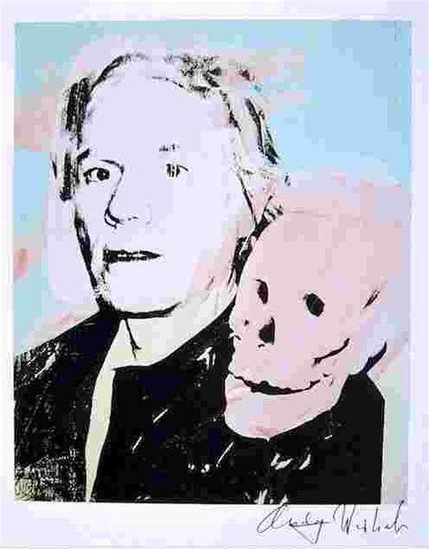 Andy Warhol Signed Print Self Portrait With Skull