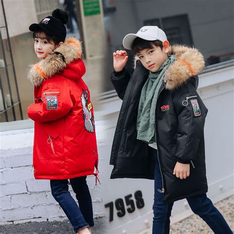 Russia Winter Coats For Kids Boy Girl Clothes Outwear Down Jacket Snow