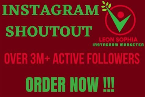 Instagram Shoutout Promotion On My Top 10m Ig Page By Leonsophia Fiverr