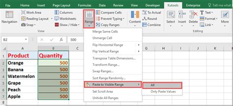 Quickly Copy Data And Paste Into Only Visible Cells Filtered List In