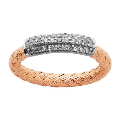 Paris By Charles Garnier White Cubic Zirconia K Rose Gold Over