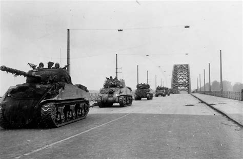 M4 Sherman Tanks Nijmegen Holland During Operation Market Garden 1944