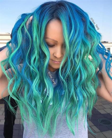 mermaid hair trend has women dyeing their hair into magical sea inspired masterpieces