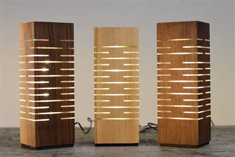 Modern Handmade Wood Led Lamp In Walnut Or Maple By Madebymabry On Etsy