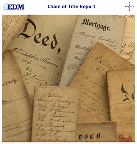 Chain Of Title Report Environmental Data Management Inc