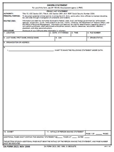 Da Form 2823 Fillable Xfdl Printable Forms Free Online