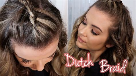 Dutch Braid And Curling With A Wand Hair Tutorial Youtube