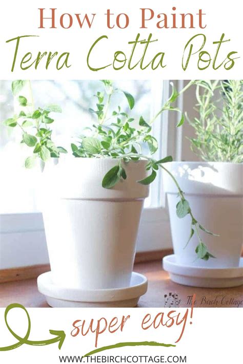 How To Paint Terra Cotta Pots The Birch Cottage