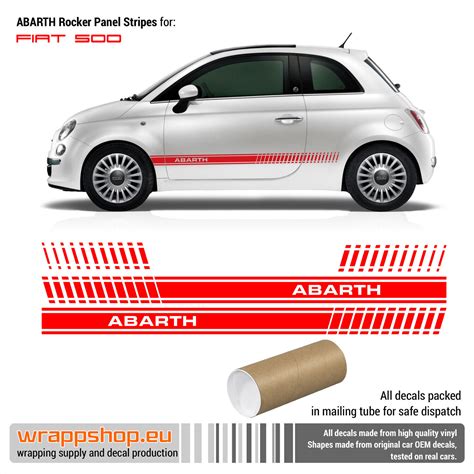 Fiat 500 Abarth Side Stripe Graphics Decal Ebay