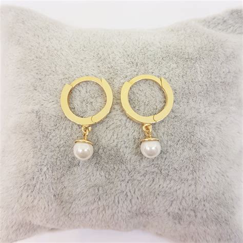 14k gold pearl drop earrings for women latika jewelry