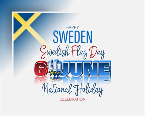 National Day Of Sweden Celebration Of National Flag Stock Vector