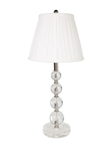 Iron, metal, wood, fabric shades. Neiman Marcus Contemporary Table Lamp - Lighting ...