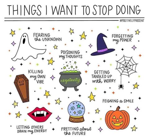 Things I Want To Stop Doing: Halloween Edition : Mindfulness