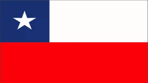 It consists of a blue square, surmounted by the white star in the canton, followed by a white band to the wind. Chile Flag and Anthem - YouTube