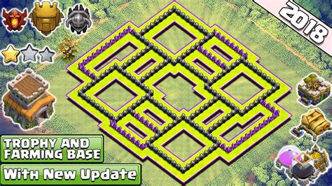 New Best Town Hall 8 Th8 Trophy And Farming Base 2018 Th8 Hybrid