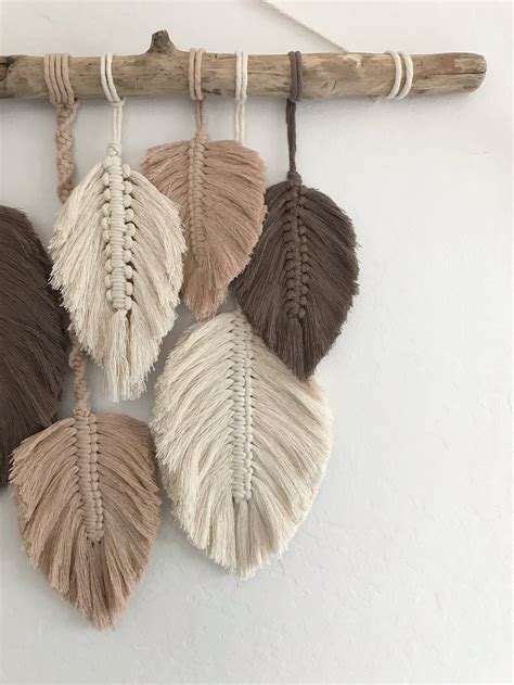 The Jayme Hanging Feathers Etsy Diy Yarn Crafts Macrame Patterns