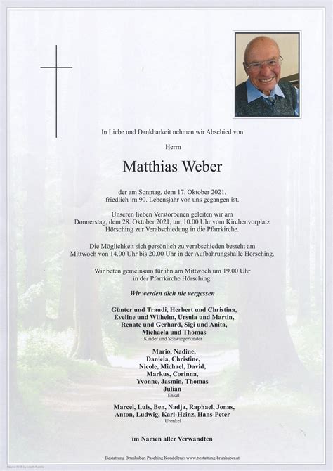 Matthias Weber Bestattung Brunhuber