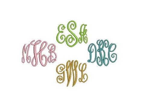 Script Machine Embroidery Font Fancy Embroidery Font Monogram Etsy