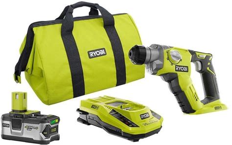 Ryobi Rotary Hammer Drill Driver Chisel Kit 12 In 18v Lithium Ion