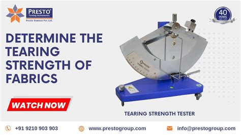 Determine The Tearing Strength Of Fabrics With Presto Tearing Strength Tester YouTube