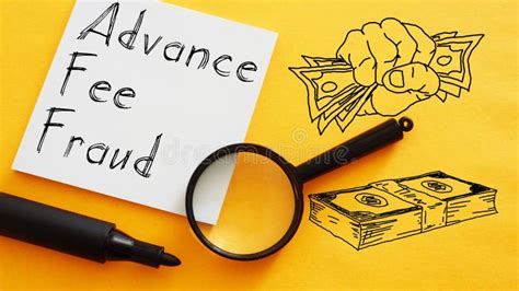 Advance Fee Fraud Is Shown Using The Text Stock Image Image Of