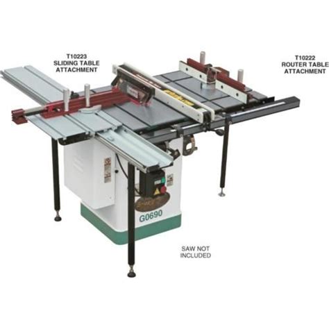 T10223 Grizzly Sliding Table Attachment Sliding Table Best Table Saw