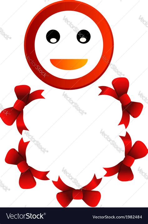 Happy Smiley With Red Bow Royalty Free Vector Image