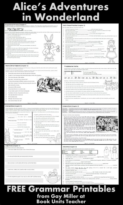 Alice’s Adventures in Wonderland ~ Grammar - Book Units Teacher