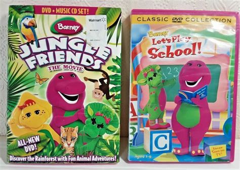 Barney And Friends Jungle Friends Dvd Movie And Lets Play School