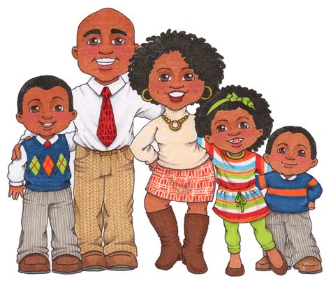 Black Family Members Clip Art
