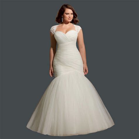 Get the best deals on used plus size wedding dresses and save up to 70% off at poshmark now! Cheap Pleated Bridal Gown with Lace Plus Size Mermaid Lace ...