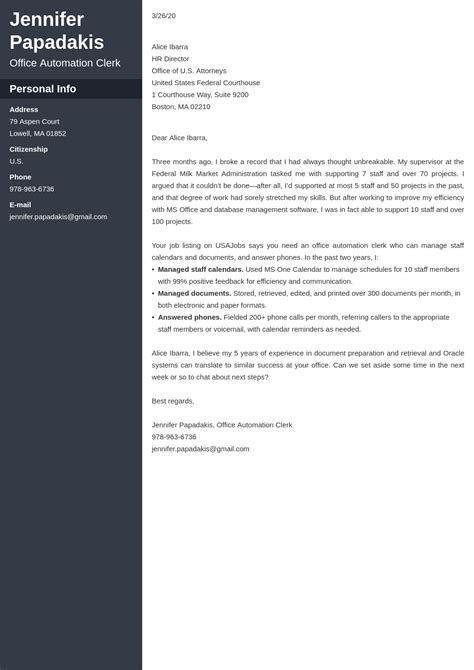 Government Cover Letter Examples Get Free Templates