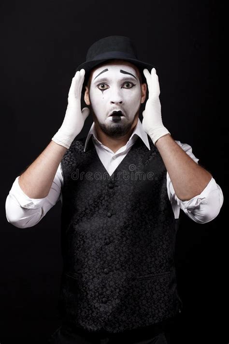 Mime Shows Theatrical Emotions Stock Image Image Of Concept Glove