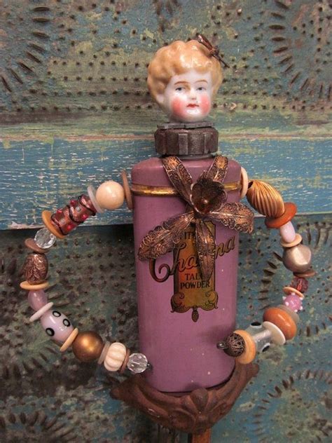 Vintage Tin Assemblage Art Doll By Salvageartsweetheart On Etsy