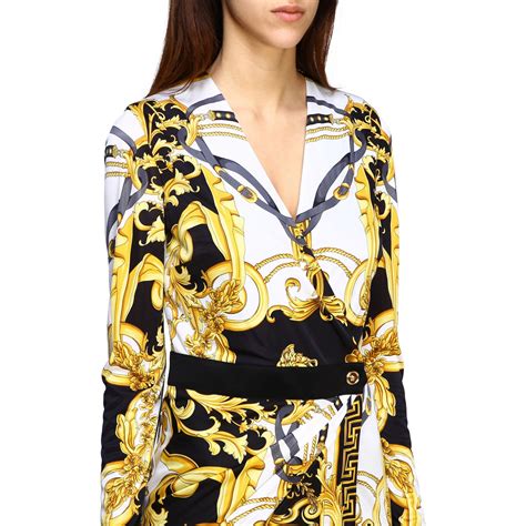Versace Outlet Jersey Dress With Baroque Print Dress Versace Women