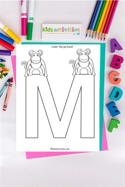 Bubble Letter M Coloring Pages