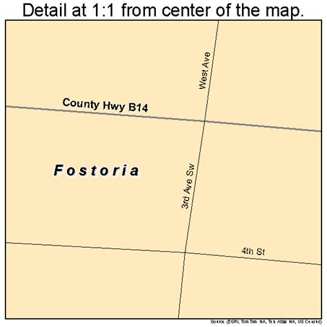 Fostoria Iowa Street Map 1928650