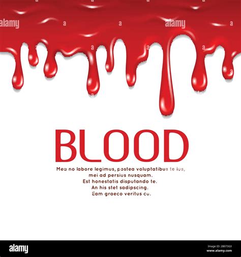 Dripping Seamless Blood Horror Vector Concept Illustration Flowing Red Blood Stock Vector