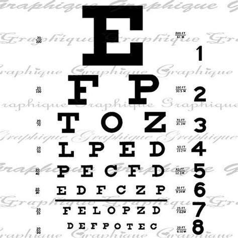 eye vision chart letters type digital image download