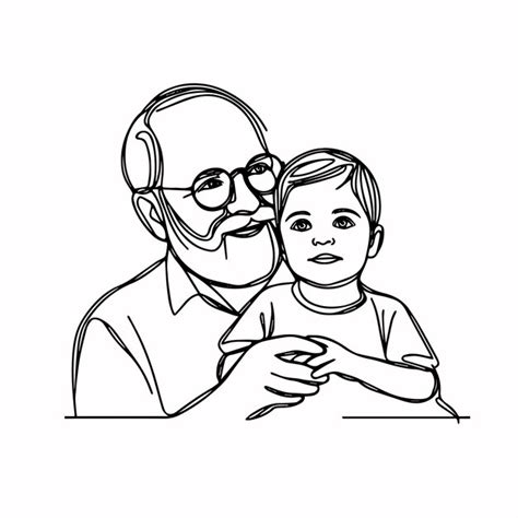 Premium Vector Grandfather With Grandson Avatar Character Vector