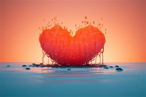 Premium Photo Liquid Love Mesmerizing Melting Heart Gradient