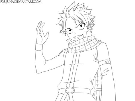 Anime Fairy Tail Natsu Coloring Pages Coloring Pages