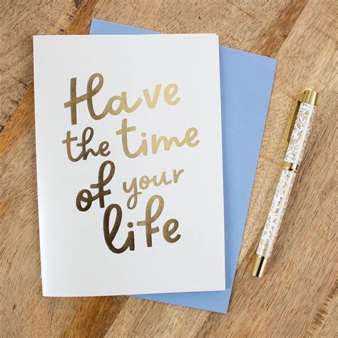 Have The Time Of Your Life Card New Adventure Card Time Of Etsy